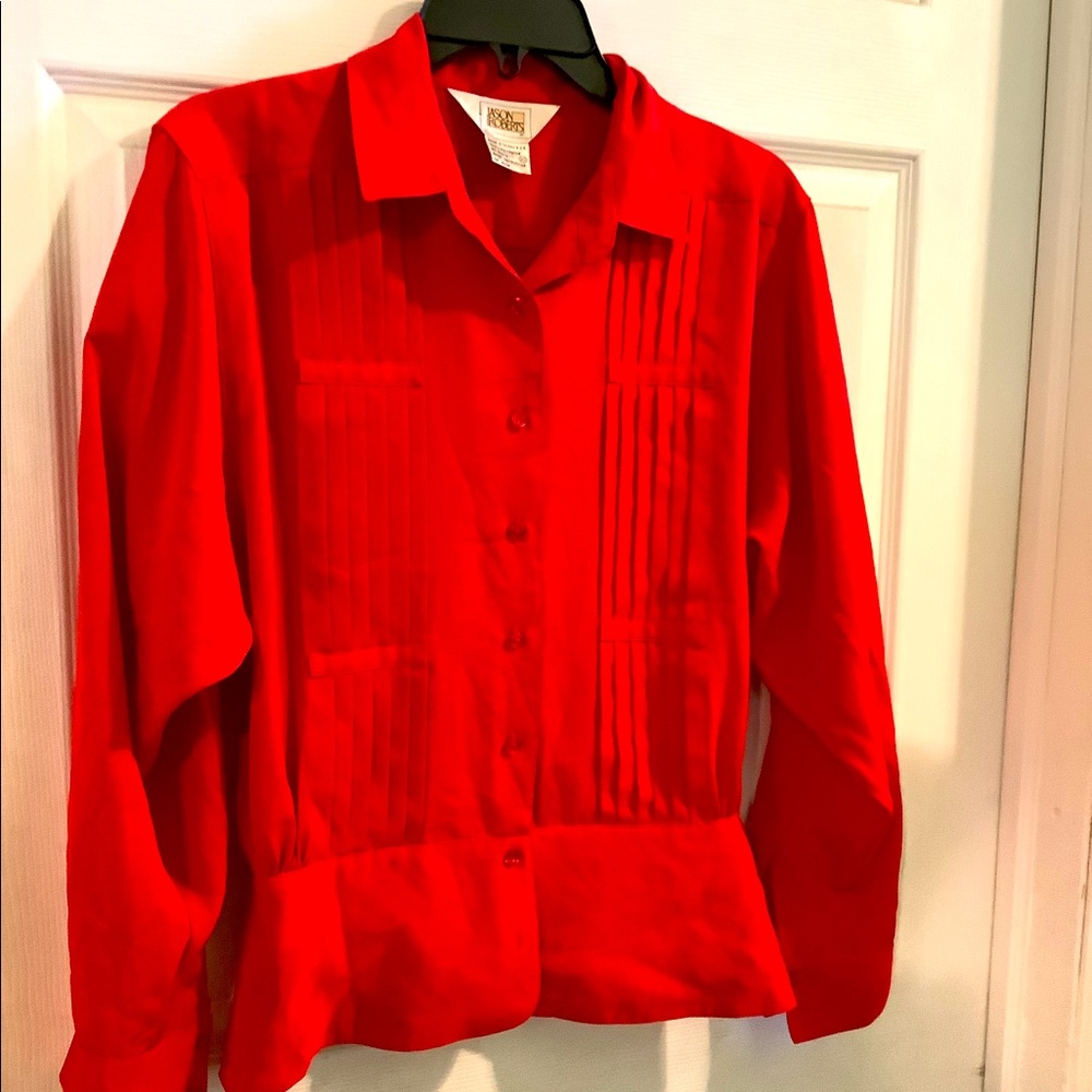 Red blouse:Jason Robert brand